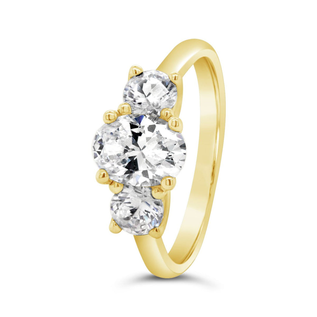 Three Stone Diamond Engagement Ring