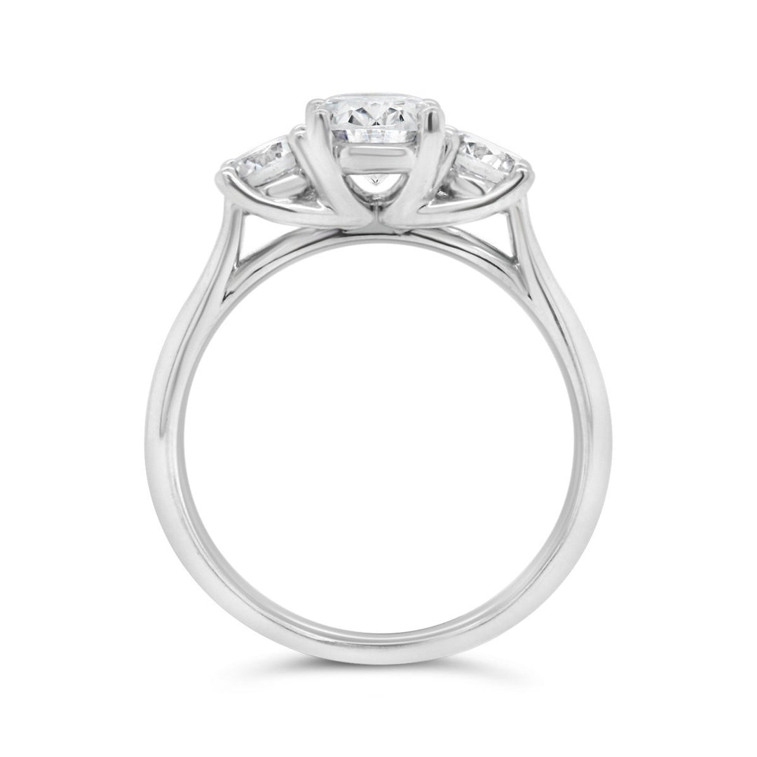 Three Stone Diamond Engagement Ring
