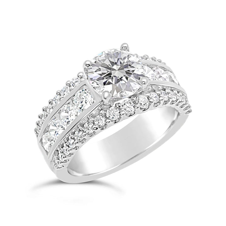 Channel Set Diamond Engagement Ring