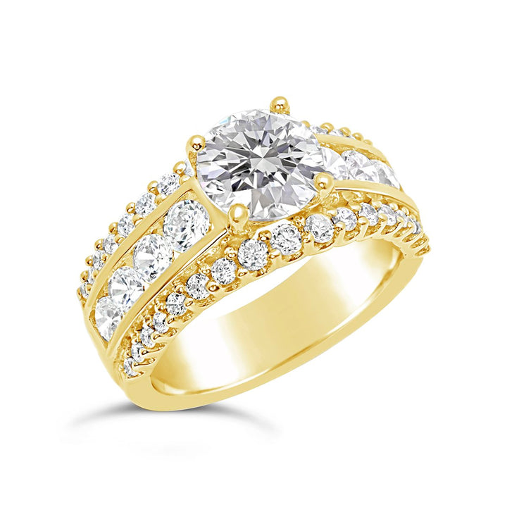 Channel Set Diamond Engagement Ring