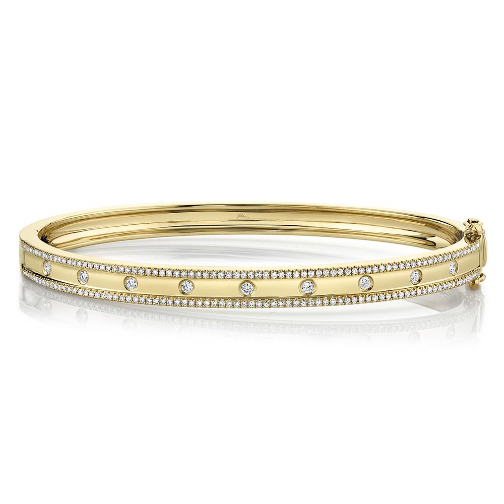Yellow Gold Diamond Bangle - SC55004170