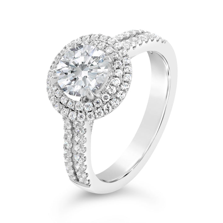 Diamond Double Halo Engagement Ring