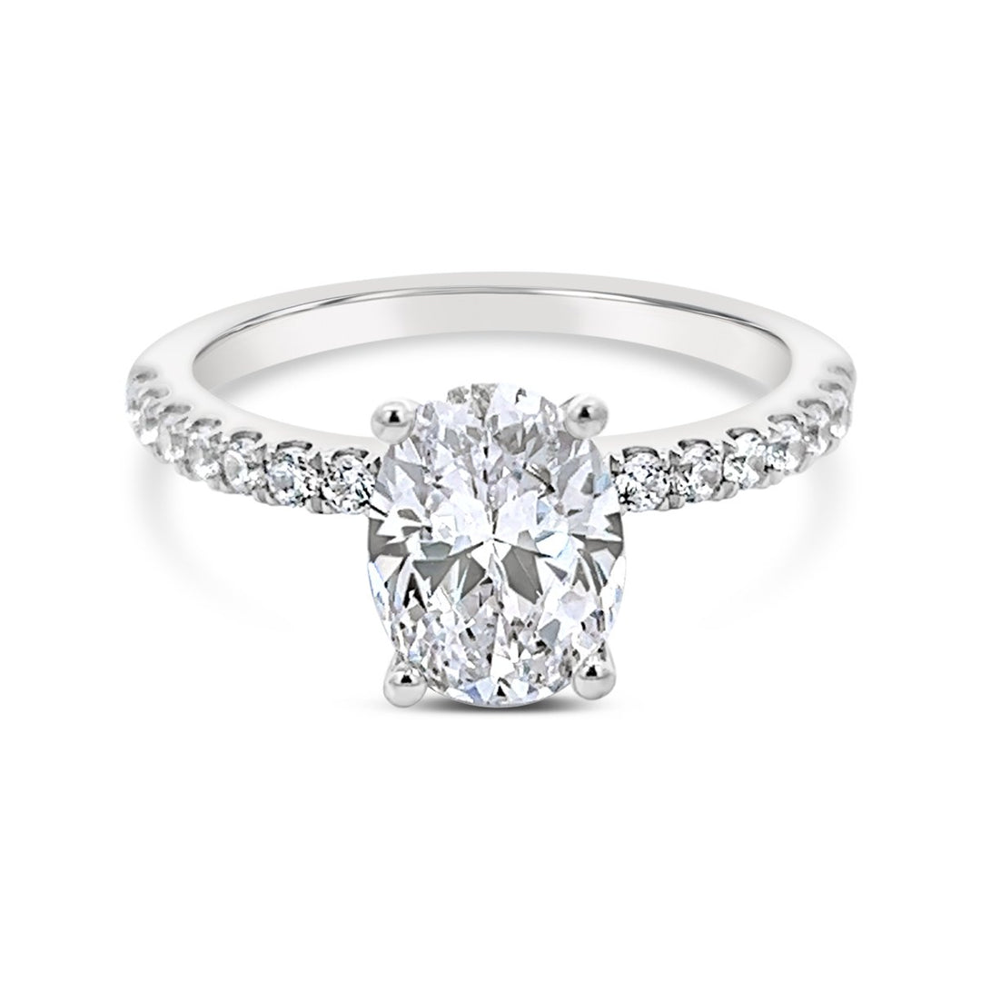Classic Pave Diamond Engagement Ring