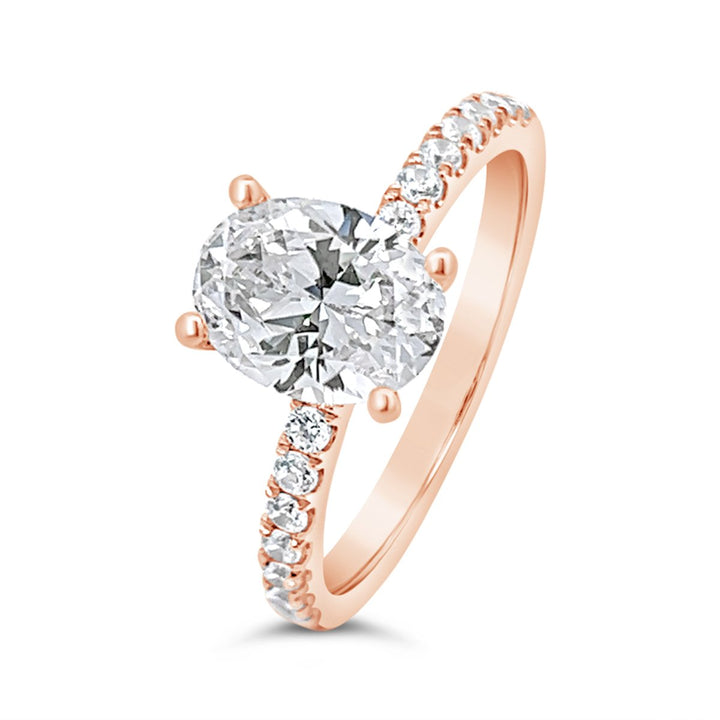 Classic Pave Diamond Engagement Ring