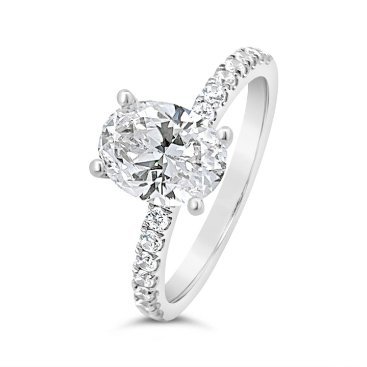 Classic Pave Diamond Engagement Ring