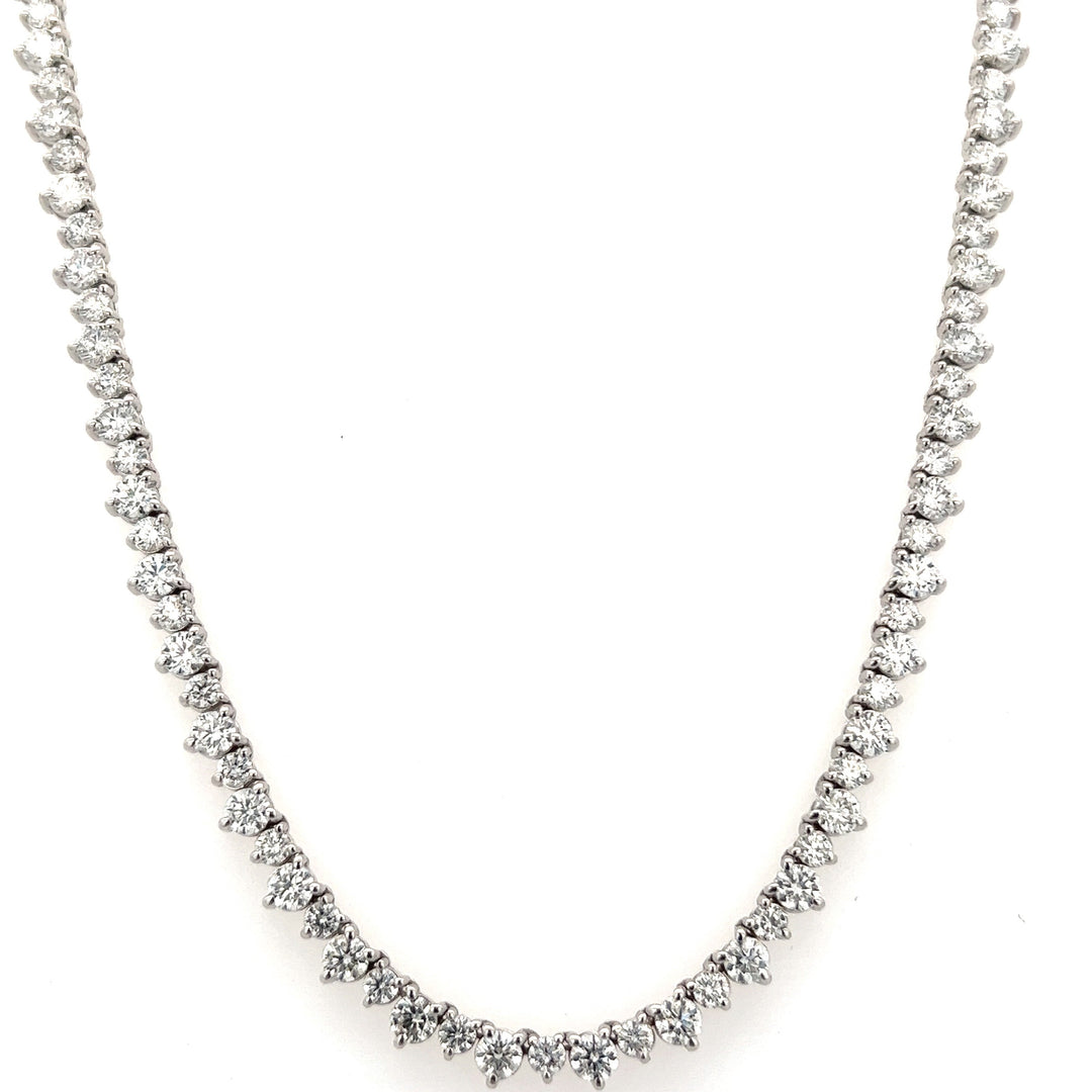 Diamond Tennis Necklace with Alternate Sized Diamonds (13.00 ct. total weight) - 63449NW