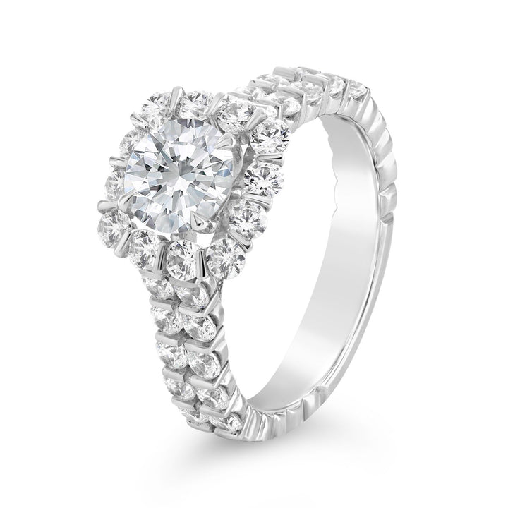 Diamond Halo Engagement Ring