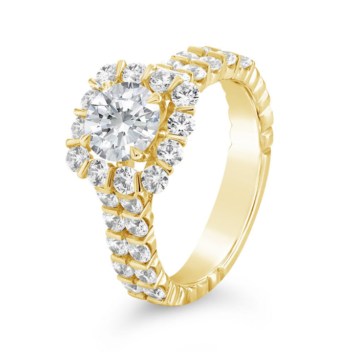 Diamond Halo Engagement Ring