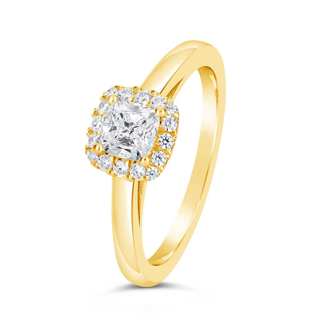 Diamond Halo Engagement Ring