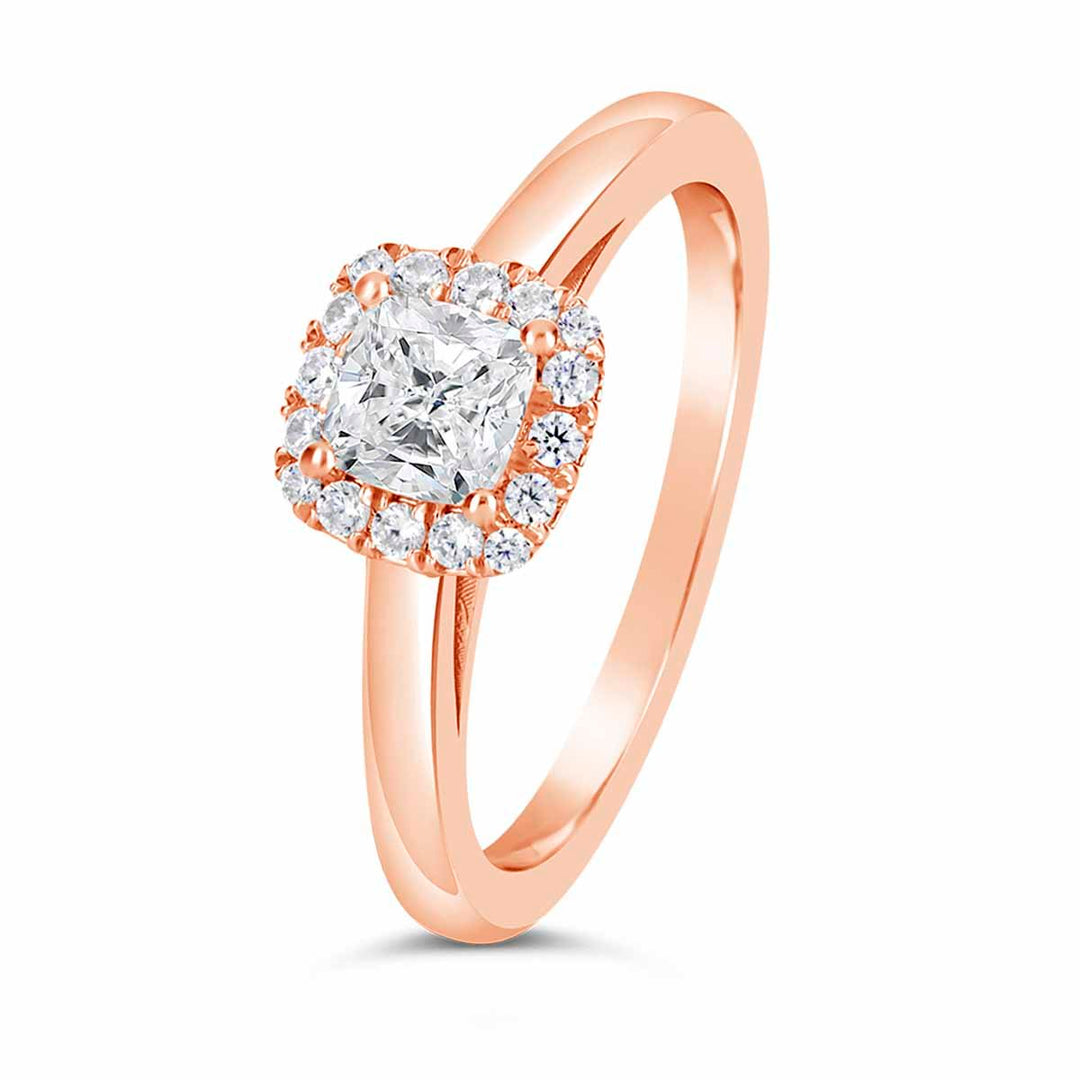 Diamond Halo Engagement Ring