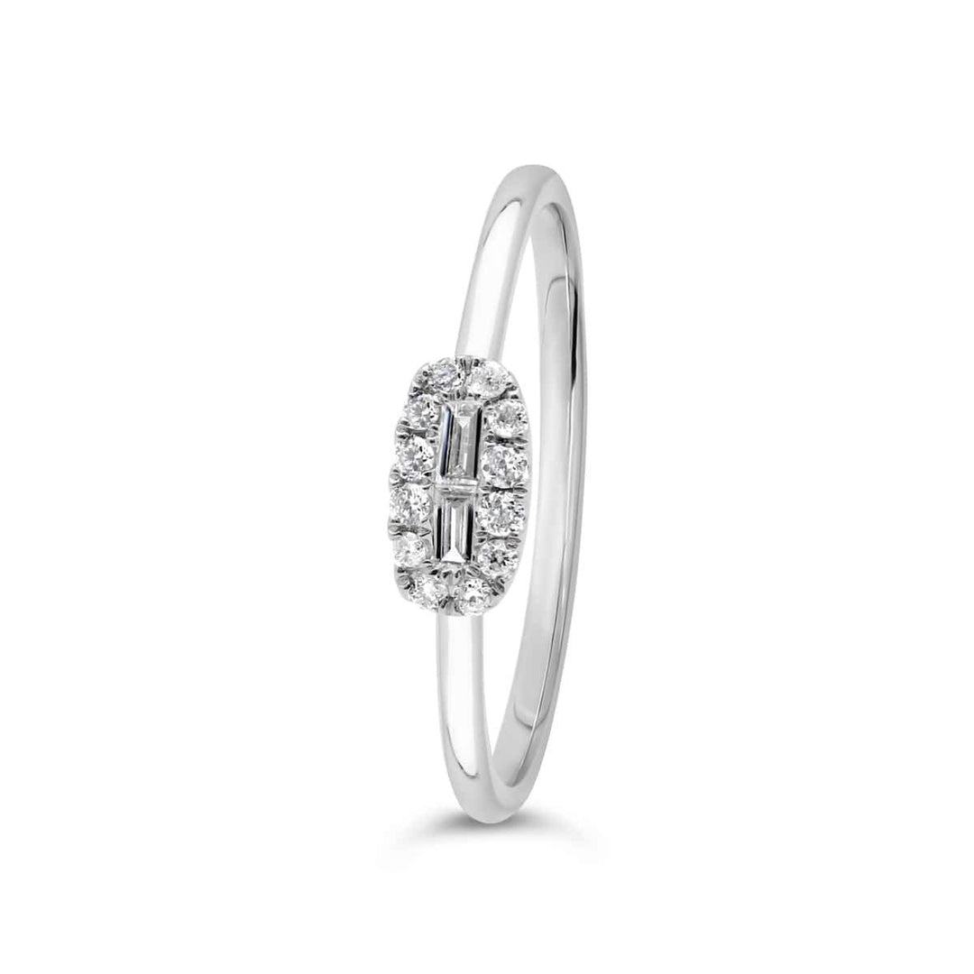 14K White Gold Diamond Promise Ring - GSR1843