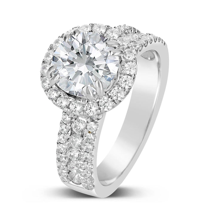 Diamond Halo Engagement Ring