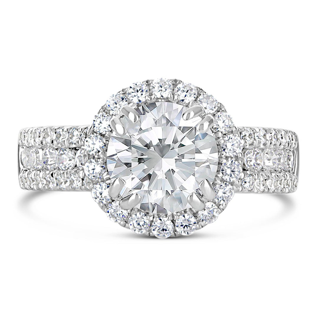 Diamond Halo Engagement Ring