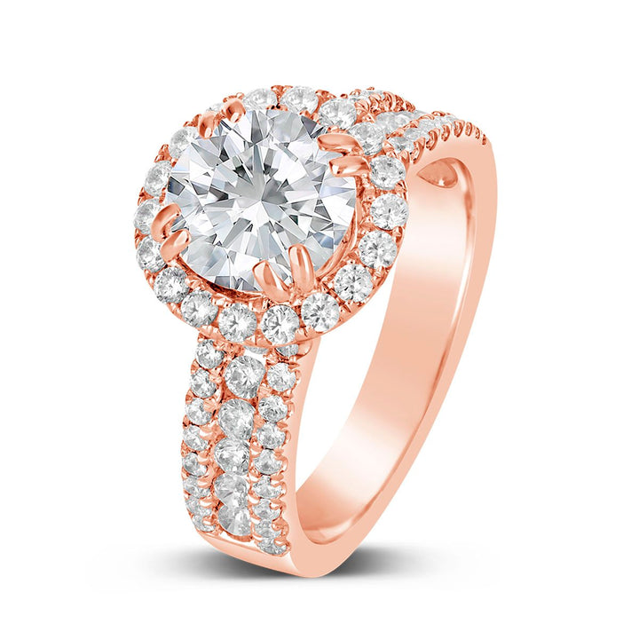 Diamond Halo Engagement Ring