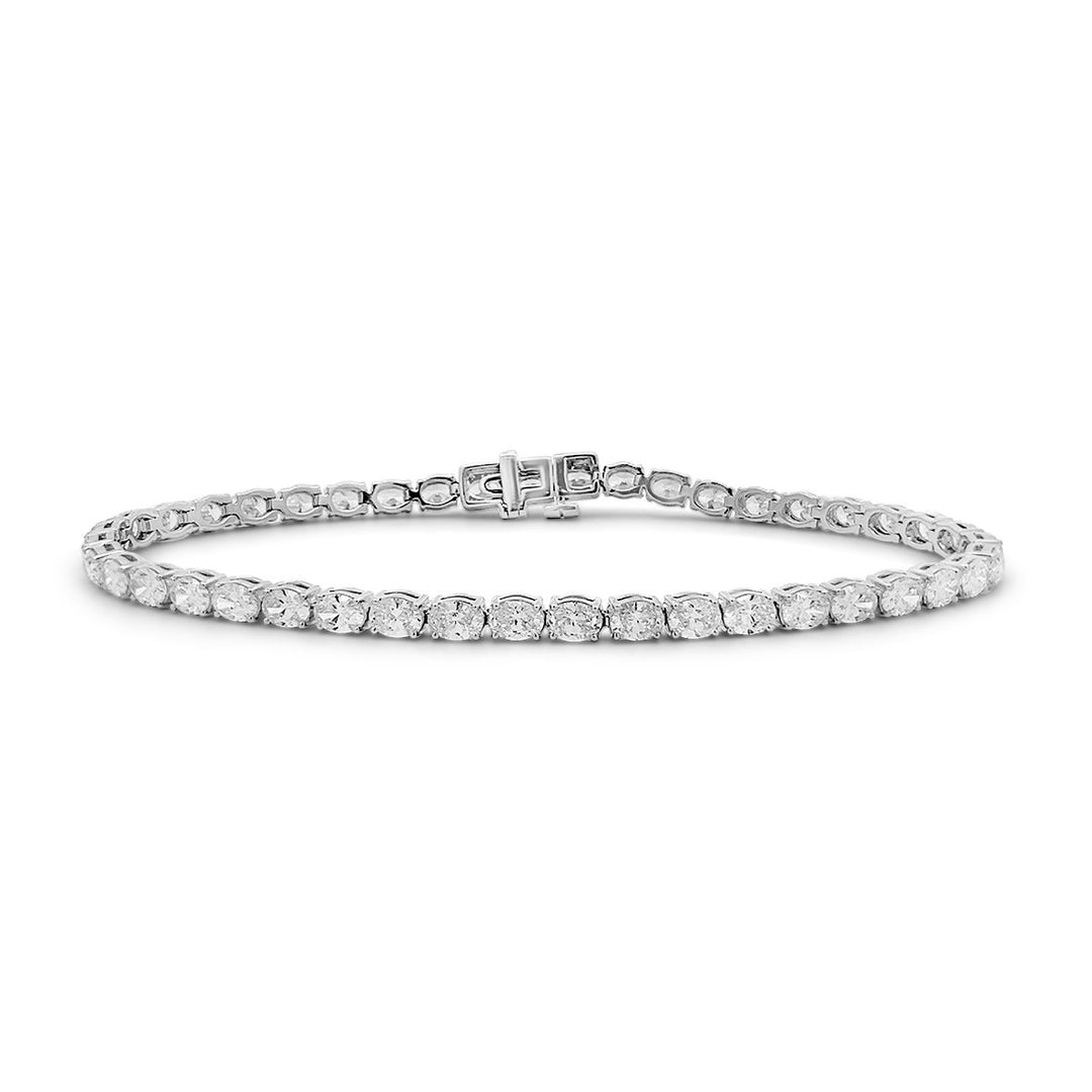 Lab Grown Oval Brilliant Diamond Tennis Bracelet - BC447