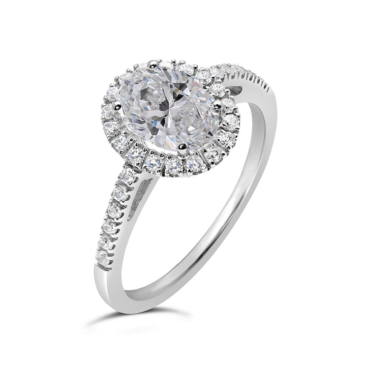 Diamond Halo Engagement Ring