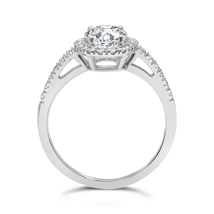 Diamond Halo Engagement Ring