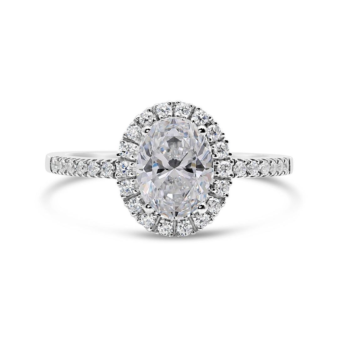 Diamond Halo Engagement Ring