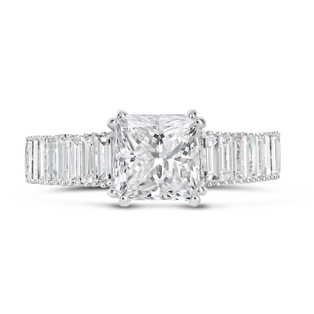 Modern Baguette Diamond Engagement Ring