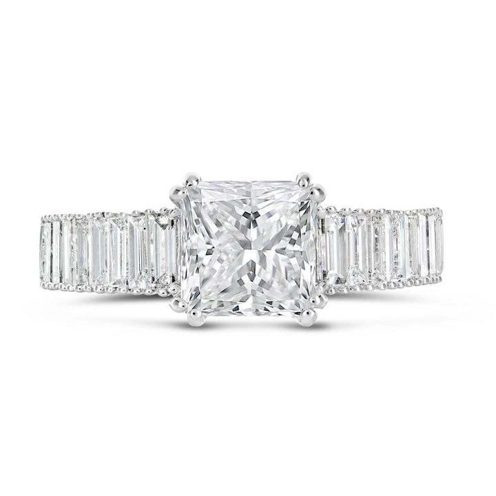 Modern Baguette Diamond Engagement Ring