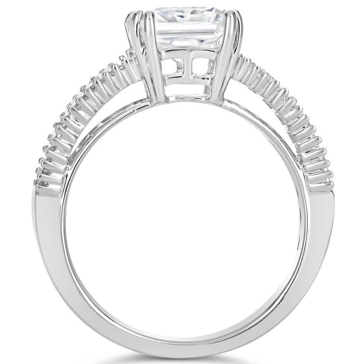 Modern Baguette Diamond Engagement Ring
