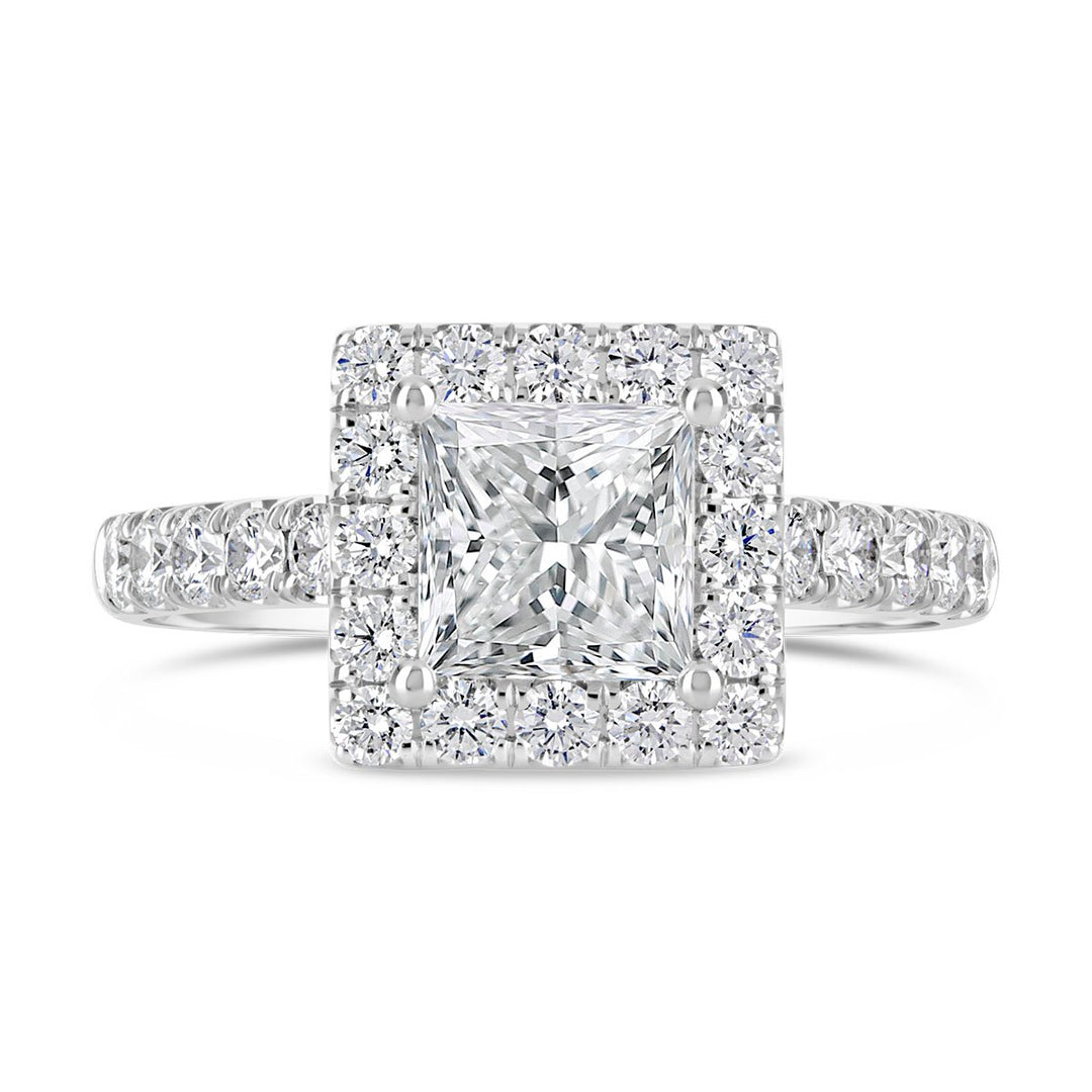 Diamond Halo Engagement Ring
