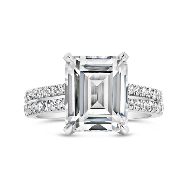 Double Band Diamond Engagement Ring - YJC3525R