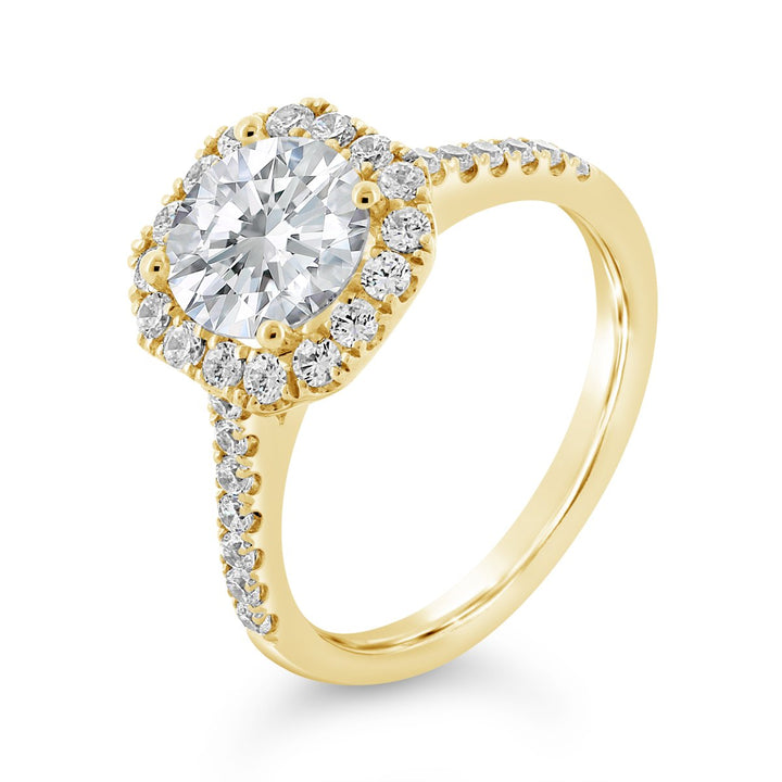 Diamond Halo Engagement Ring