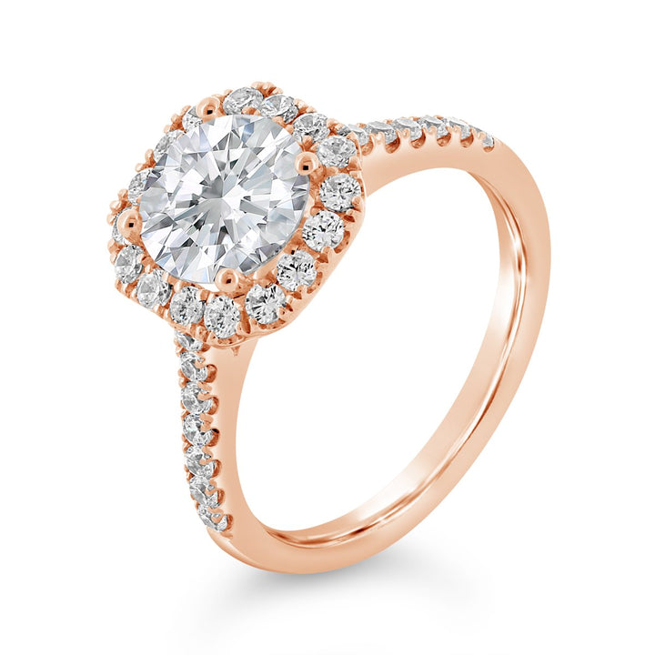 Diamond Halo Engagement Ring