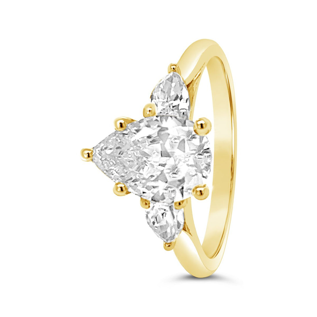 Three Stone Diamond Engagement Ring