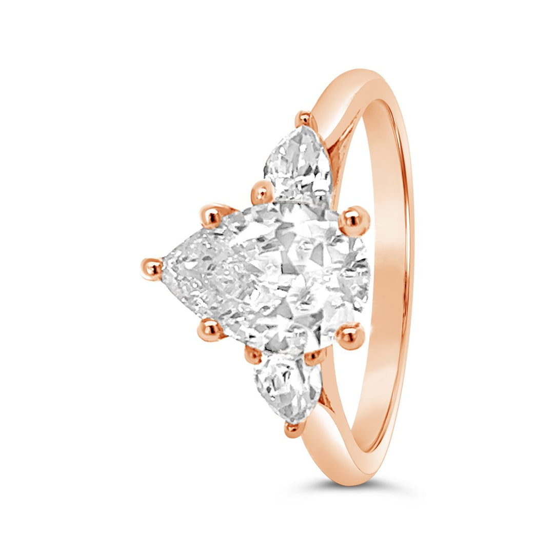 Three Stone Diamond Engagement Ring