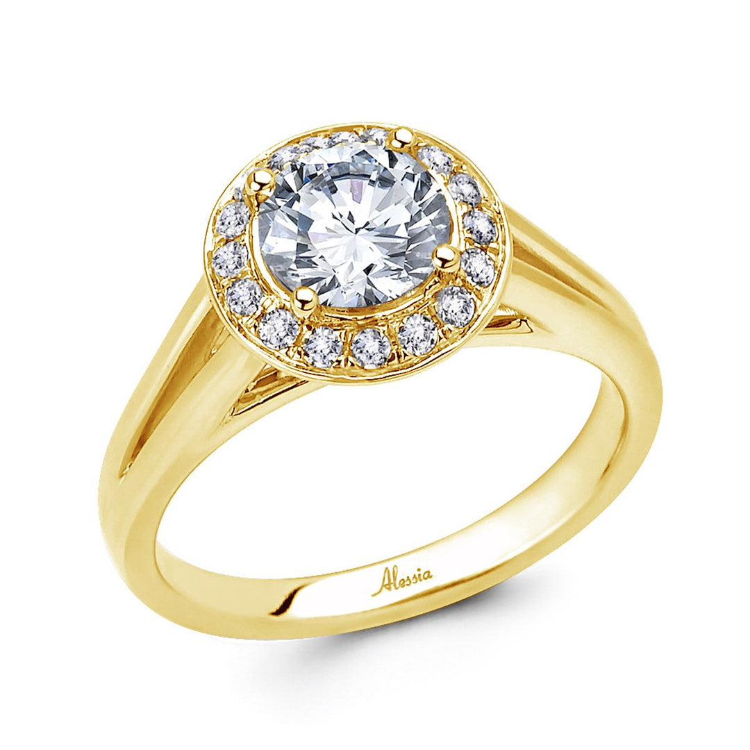 Diamond Halo Engagement Ring