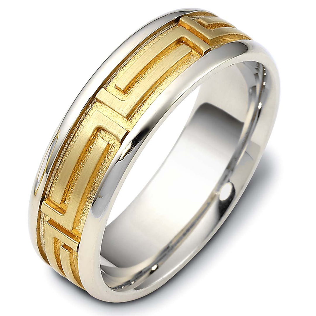 Men's Two Tone Wedding Band - 1647