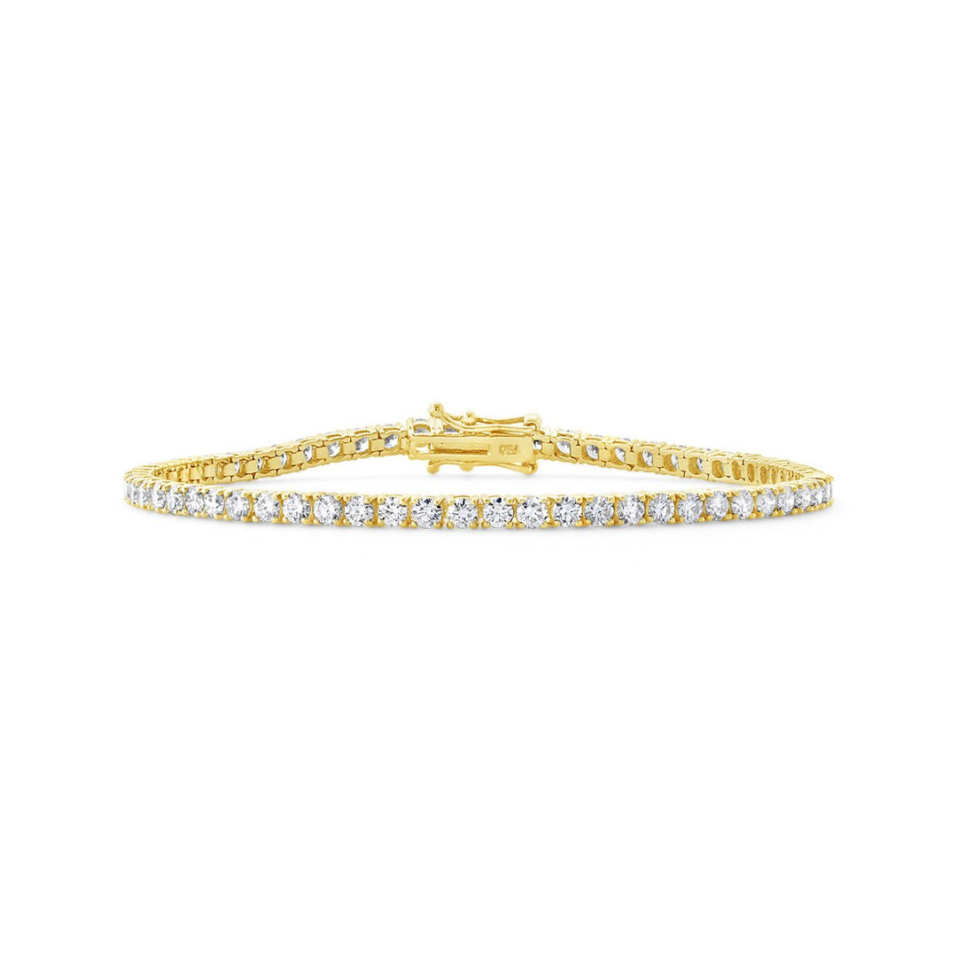 Yellow Gold Lab Grown Diamond Tennis Bracelet - 4.18 ct. total weight