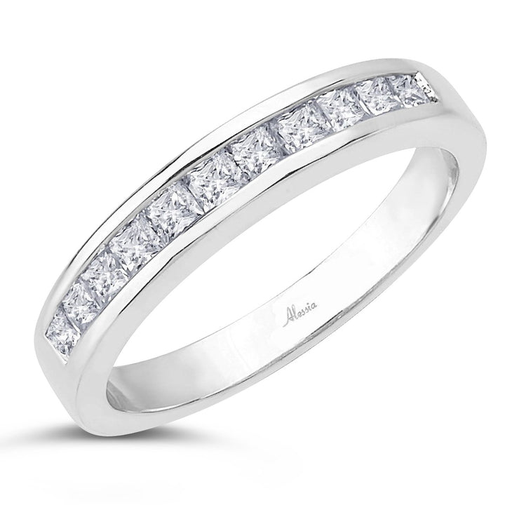 Channel Set Priness Cut Diamond Band - ACE016