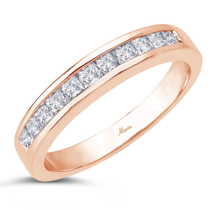 Channel Set Priness Cut Diamond Band - ACE016