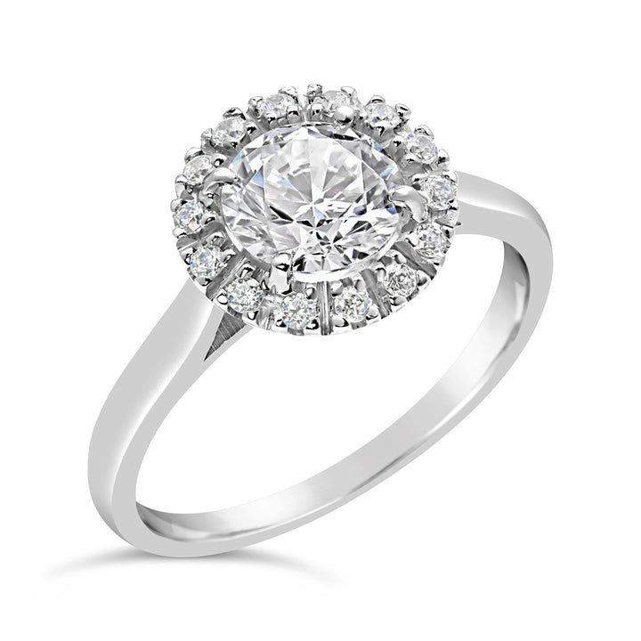 Diamond Halo Engagement Ring
