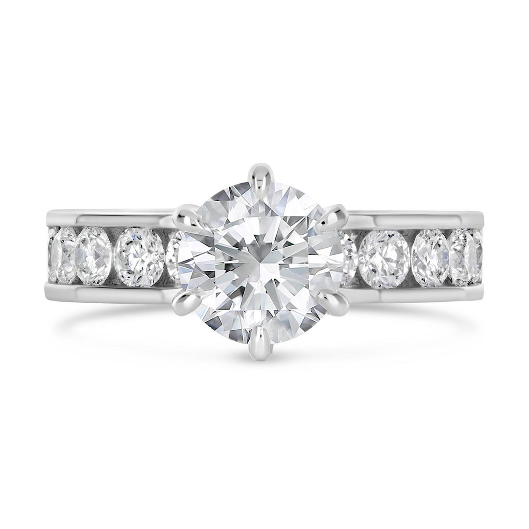 Channel Set Diamond Engagement Ring