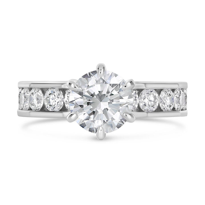 Channel Set Diamond Engagement Ring