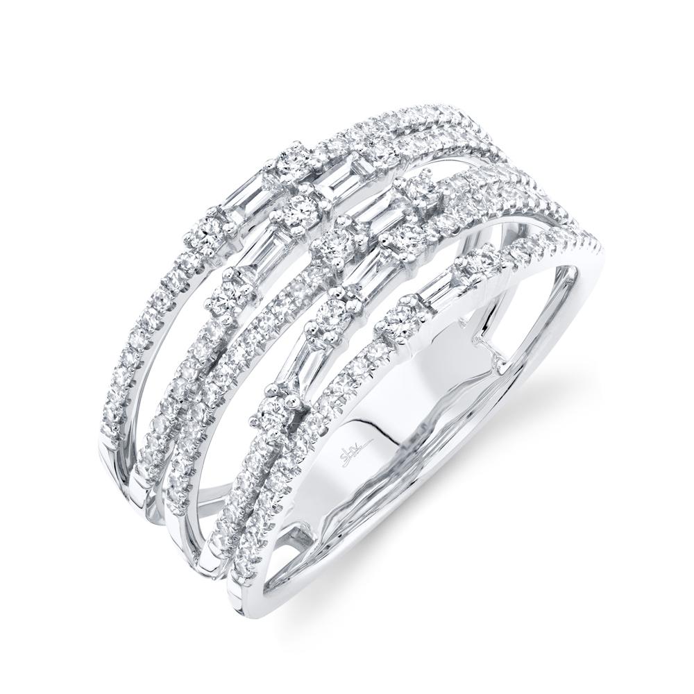 White Gold Multi Band Diamond Ring - SC36213806