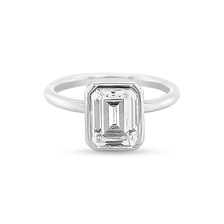 Classic Bezel Set Diamond Engagement Ring