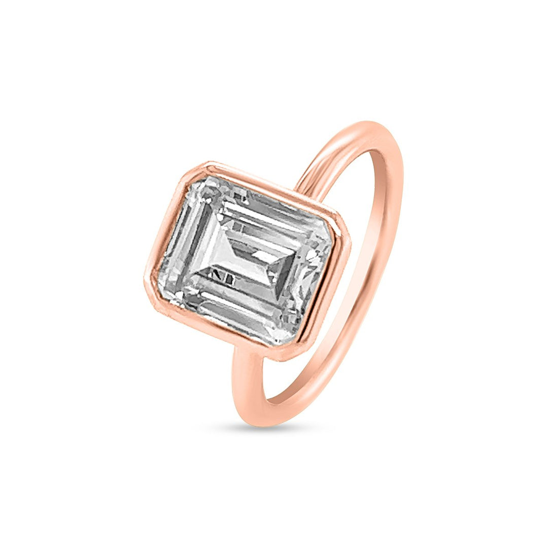 Classic Bezel Set Diamond Engagement Ring