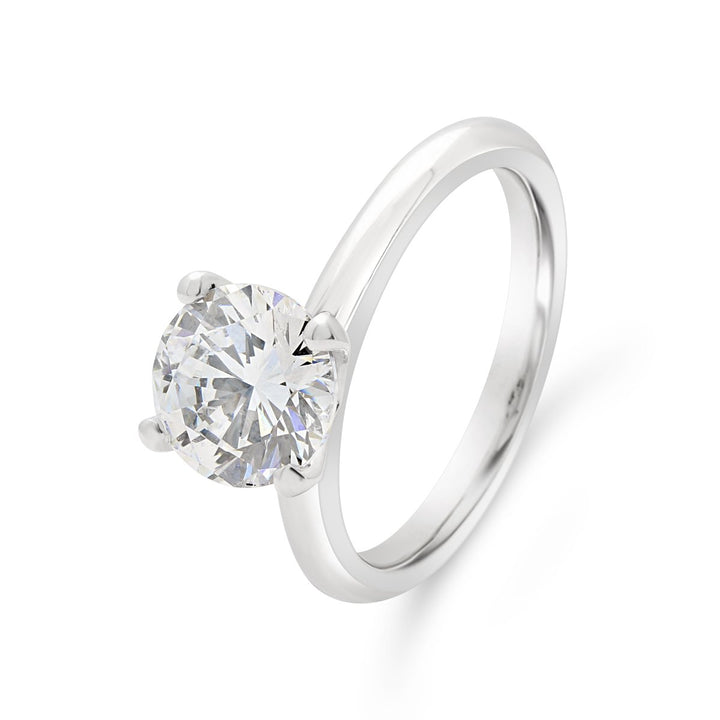 Italian Made Solitaire Diamond Engagement Ring