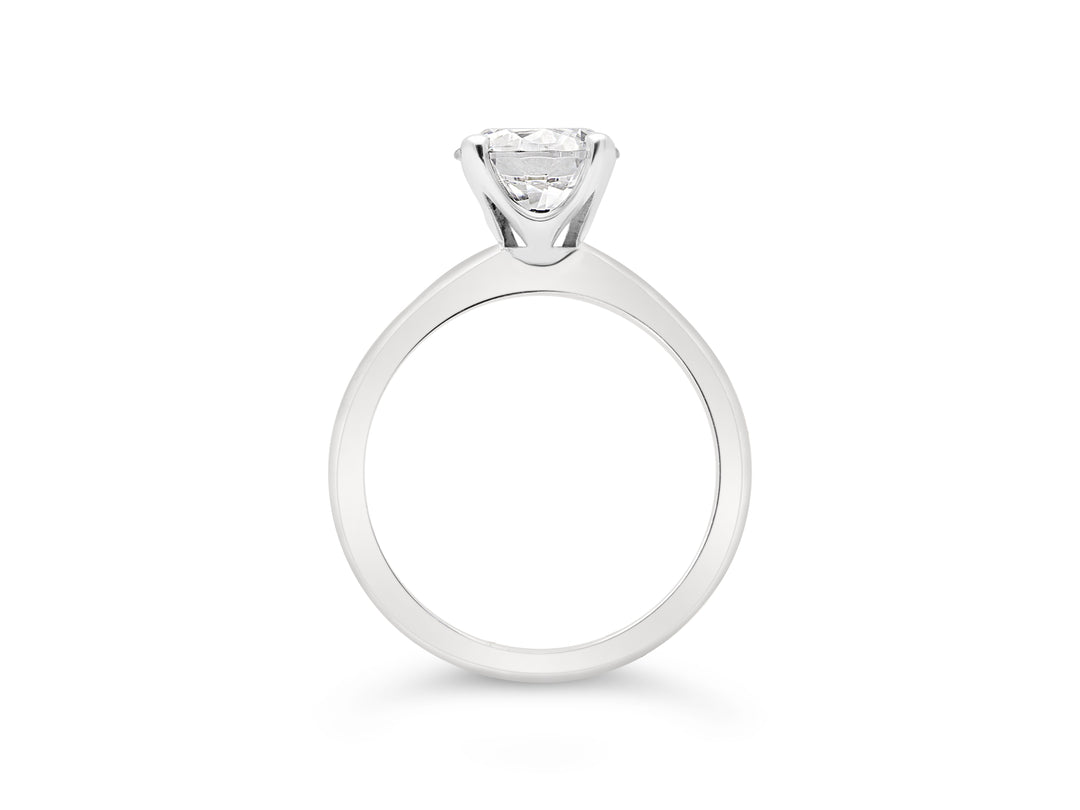 Italian Made Solitaire Diamond Engagement Ring