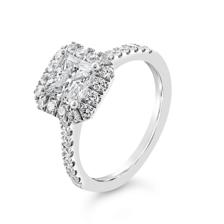 Diamond Halo Engagement Ring