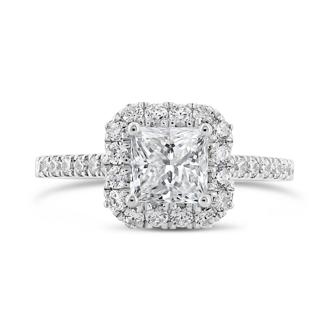 Diamond Halo Engagement Ring