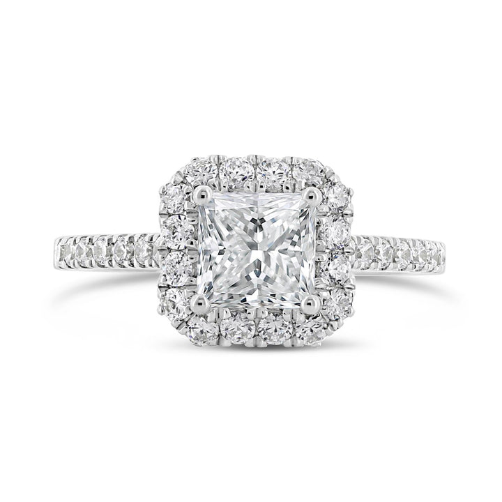 Diamond Halo Engagement Ring