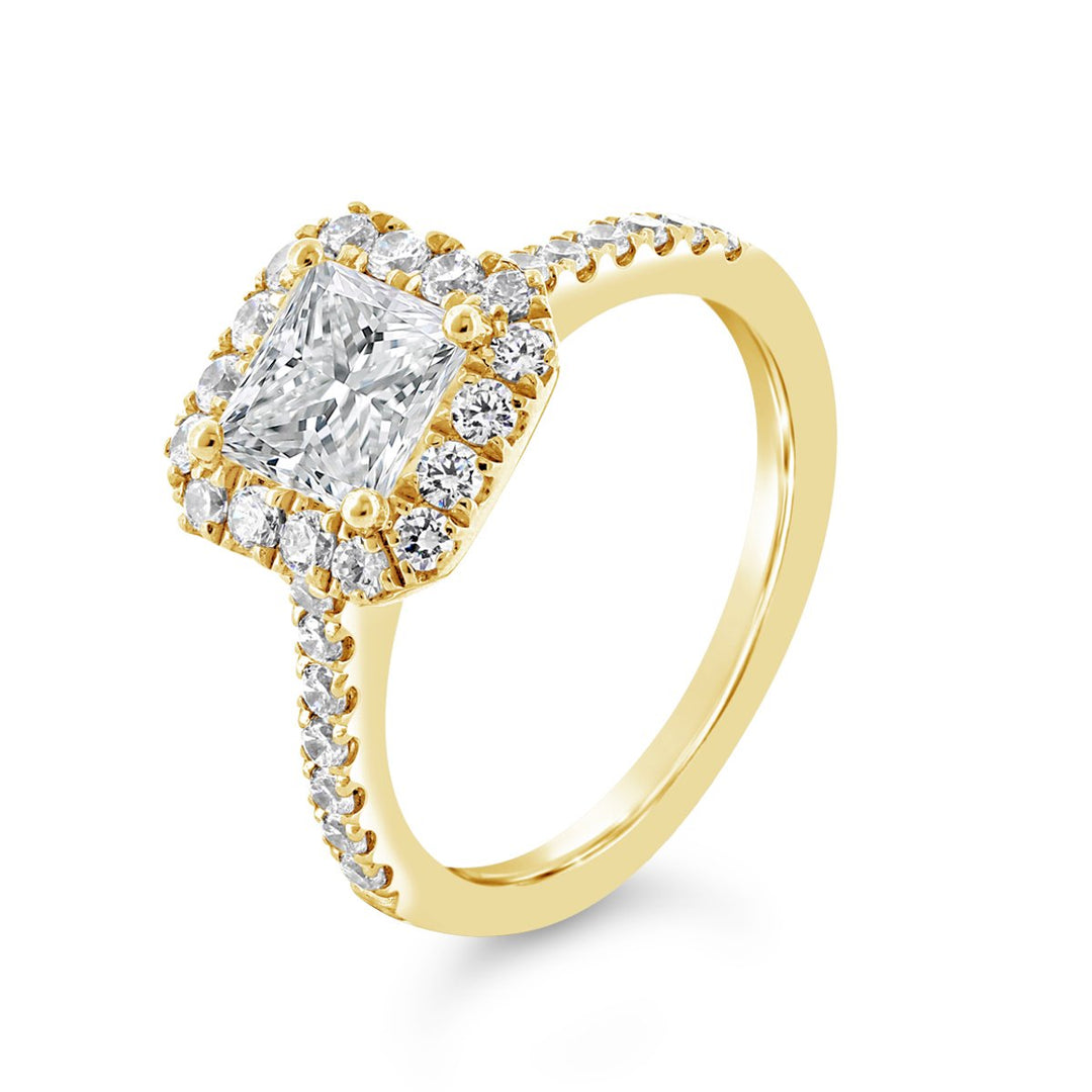 Diamond Halo Engagement Ring