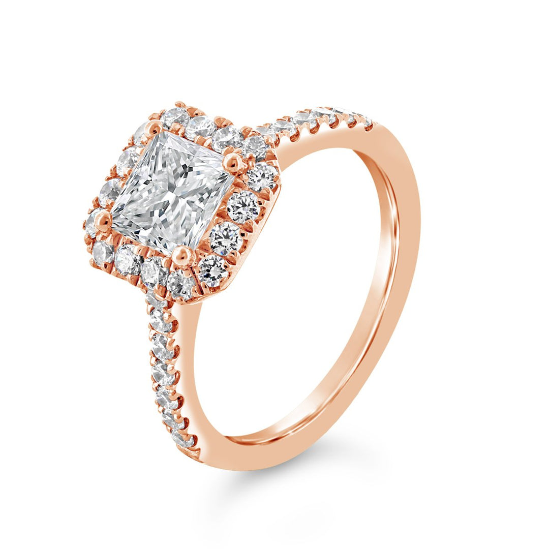 Diamond Halo Engagement Ring