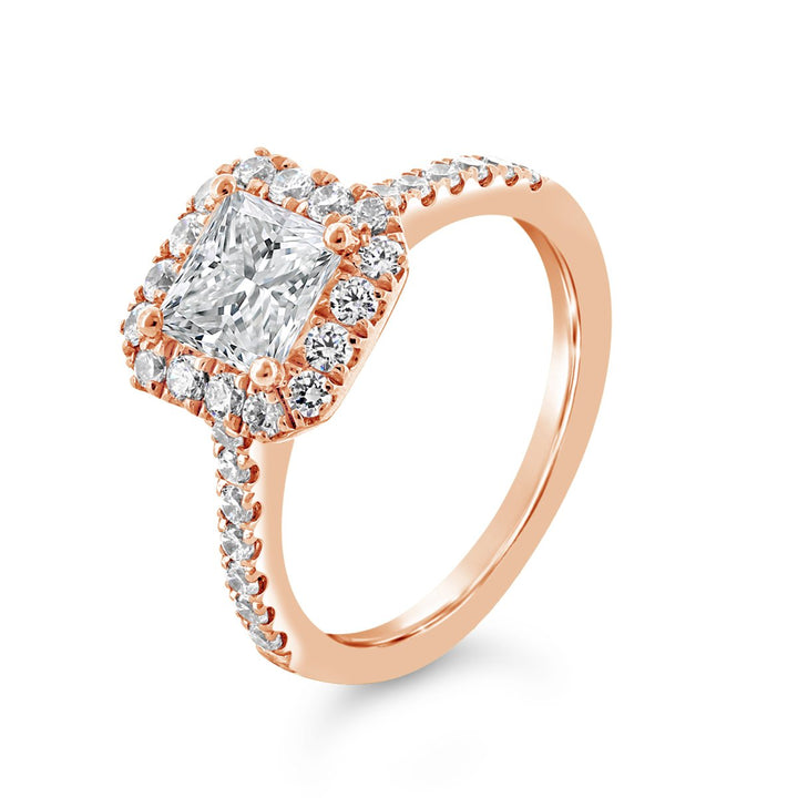 Diamond Halo Engagement Ring